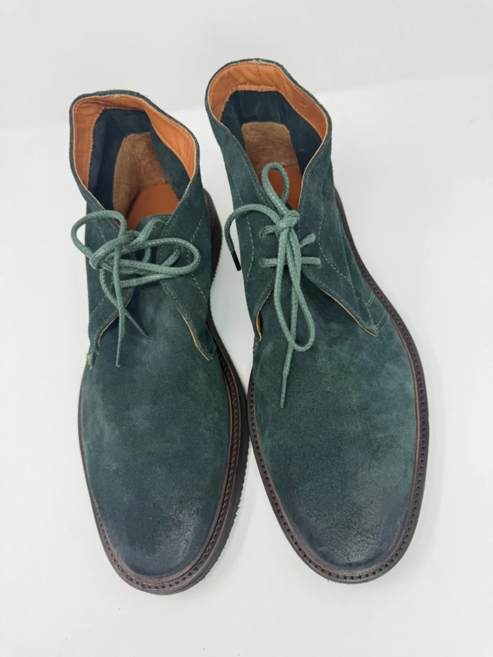 Frye Paul Chukka Lite Lace-Up Ankle Boots Pine Suede Leather Men's Size 11.5D